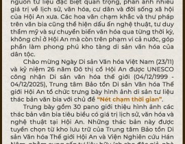 di sản tư liệu thác bản văn bia ở Hội An "Nét chạm thời gian'