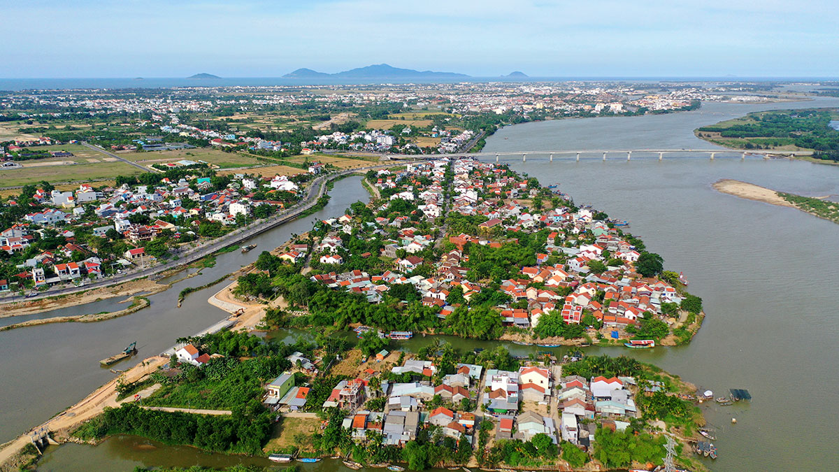 thanh pho hoi an nhin tu tren khong