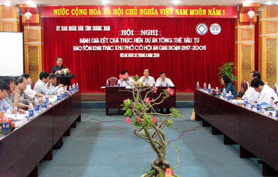 Hội nghị tổng kết Quy hoạch đầu tư tổng thể bảo tồn, tôn tạo và phát huy giá trị Di sản văn hóa thế giới Đô thị cổ Hội An gắn với phát triển thành phố Hội An và du lịch giai đoạn 2012 - 2025